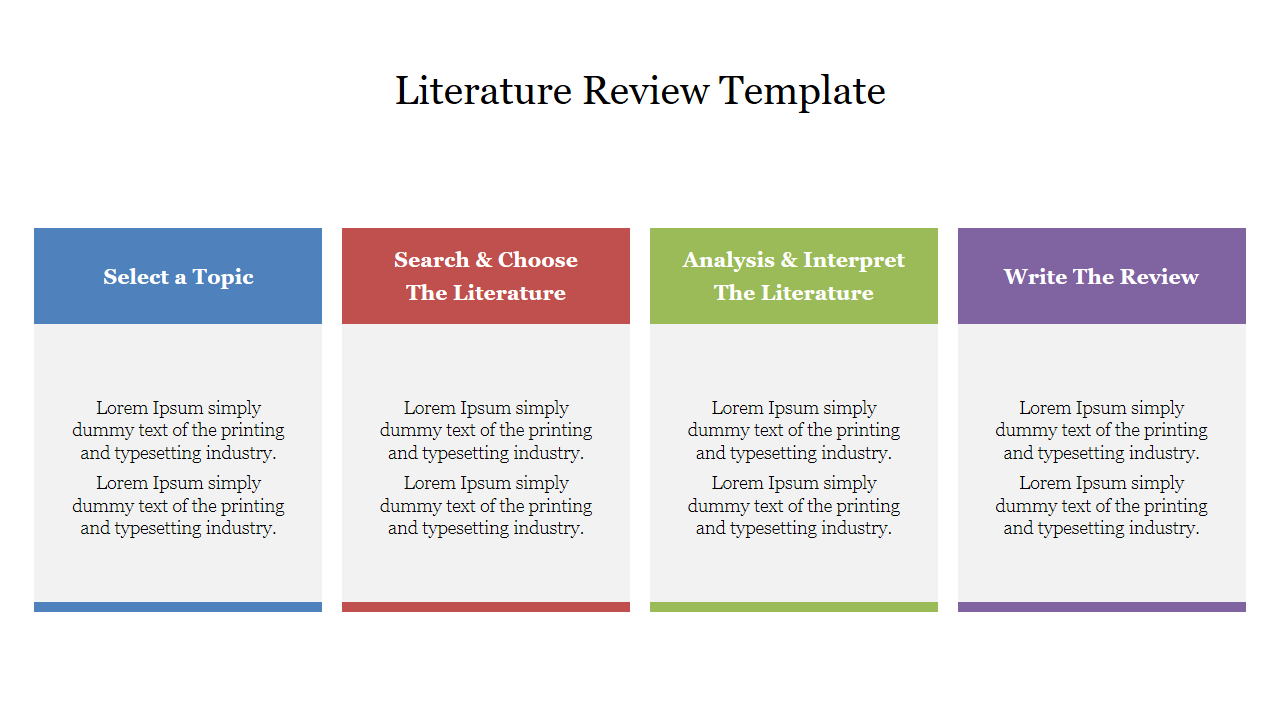 Literature Review Template